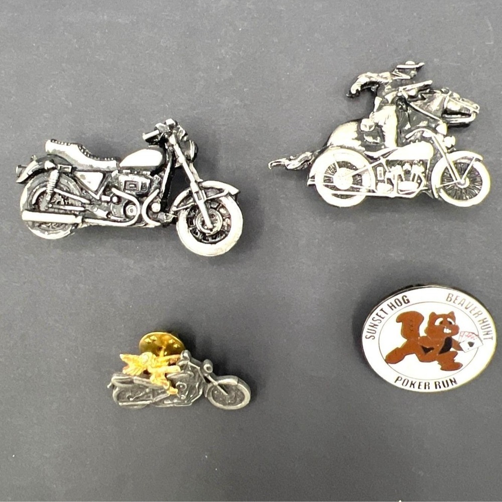 HD Harley‎ Davidson Riding Pin 4 Beaver Angel Biker Biker Cowboy